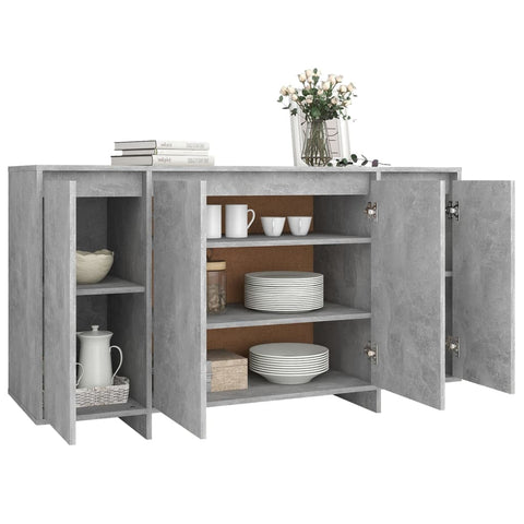 Sideboards & Buffets Sideboard Concrete Grey 135X41x75 Cm Engineered Wood