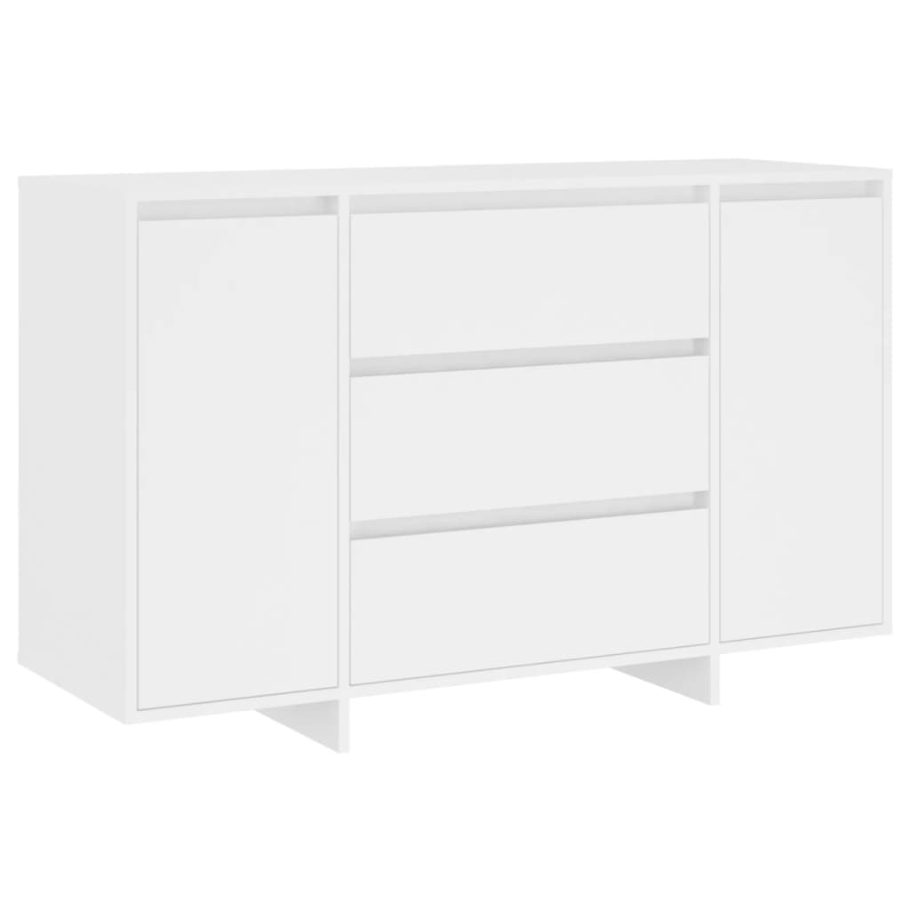 Sideboards & Buffets Sideboard With 3 Drawers White 120X41x75 Cm Engineered Wood