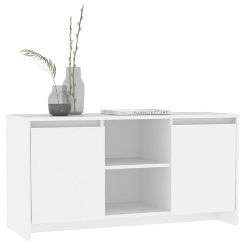 TV Stands & Entertainment Units Tv Cabinet White 102X37.5X52.5 Cm Engineered Wood