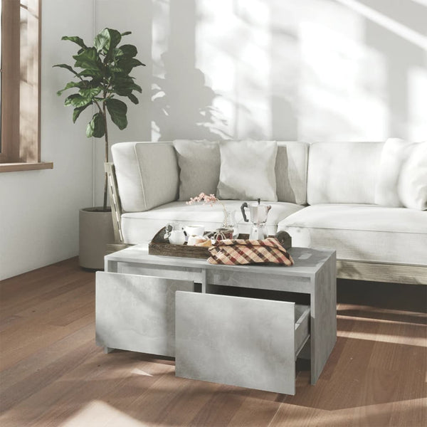 Coffee Tables Coffee Table Concrete Grey 90X50x41.5 Cm Engineered Wood