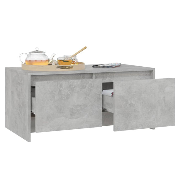 Coffee Tables Coffee Table Concrete Grey 90X50x41.5 Cm Engineered Wood