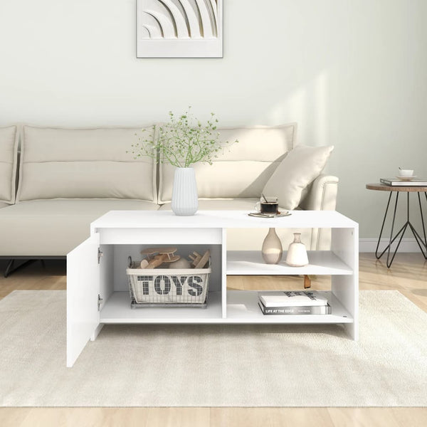 Coffee Tables Coffee Table White 102X50x45 Cm Engineered Wood