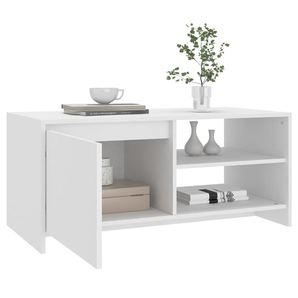 Coffee Tables Coffee Table White 102X50x45 Cm Engineered Wood