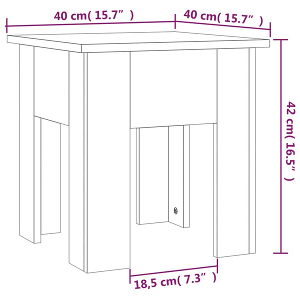 Coffee Tables Coffee Table White 40X40x42 Cm Engineered Wood