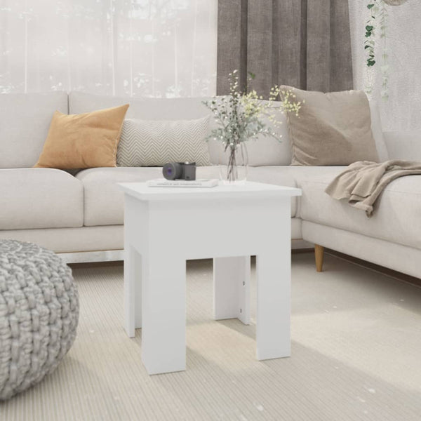 Coffee Tables Coffee Table White 40X40x42 Cm Engineered Wood