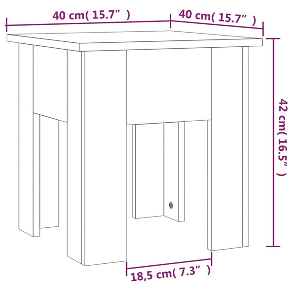 Coffee Tables Coffee Table High Gloss White 40X40x42 Cm Engineered Wood