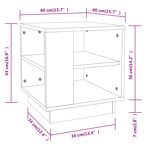 Coffee Tables Coffee Table Black 40X40x43 Cm Engineered Wood