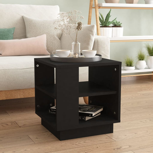 Coffee Tables Coffee Table Black 40X40x43 Cm Engineered Wood