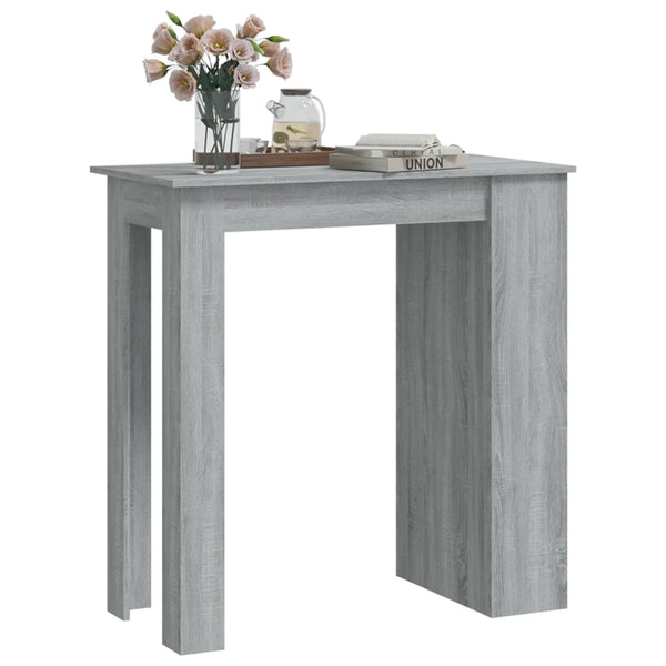 Bar Tables Bar Table With Storage Rack Grey Sonoma 102X50x103.5Cm Engineered Wood