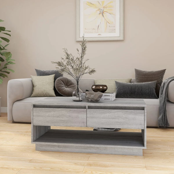 Coffee Tables Coffee Table Grey Sonoma 102.5X55x44 Cm Engineered Wood