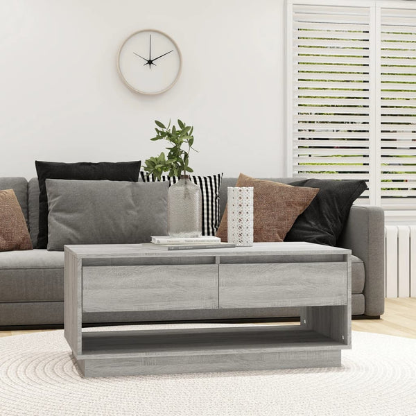 Coffee Tables Coffee Table Grey Sonoma 102.5X55x44 Cm Engineered Wood