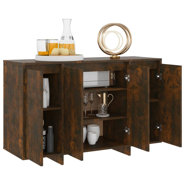 Sideboards & Buffets Sideboard Smoked Oak 120X41x75 Cm Engineered Wood