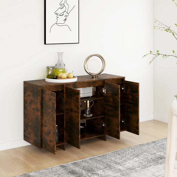 Sideboards & Buffets Sideboard Smoked Oak 120X41x75 Cm Engineered Wood