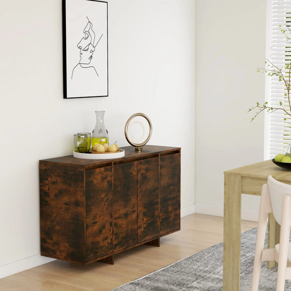 Sideboards & Buffets Sideboard Smoked Oak 120X41x75 Cm Engineered Wood