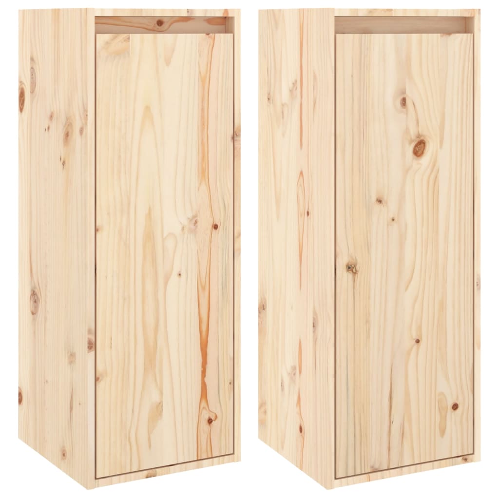 Cabinets & Cupboards Wall Cabinets 2 Pcs 30X30x80 Cm Solid Wood Pine