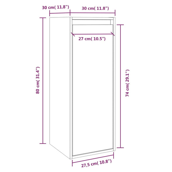 Cabinets & Cupboards Wall Cabinets 2 Pcs 30X30x80 Cm Solid Wood Pine