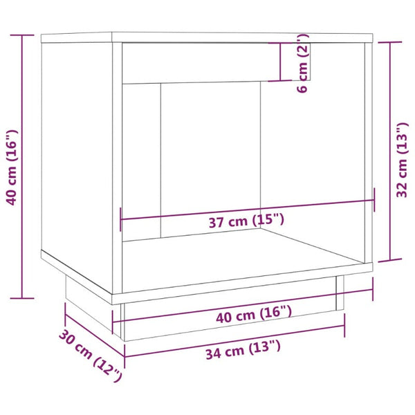 Bedside Cabinets 2 Pcs 40X30x40 Cm Solid Wood Pine