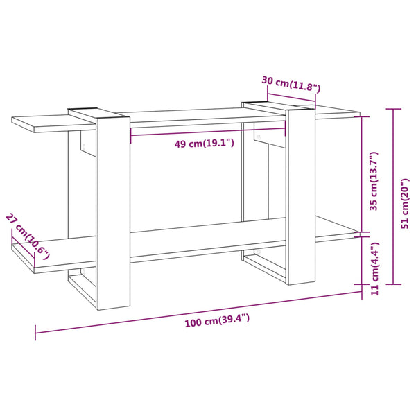 Bookshelves Book Cabinet High Gloss White 100X30x51 Cm Engineered Wood