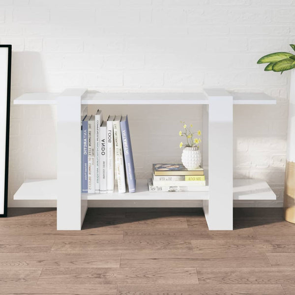 Bookshelves Book Cabinet High Gloss White 100X30x51 Cm Engineered Wood