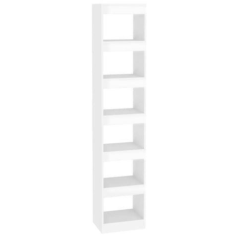 Bookshelves Book Cabinet/Room Divider High Gloss White 40X30x198 Cm