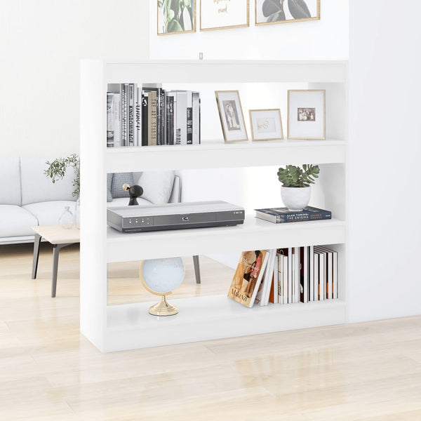 Bookshelves Book Cabinet/Room Divider White 100X30x103 Cm