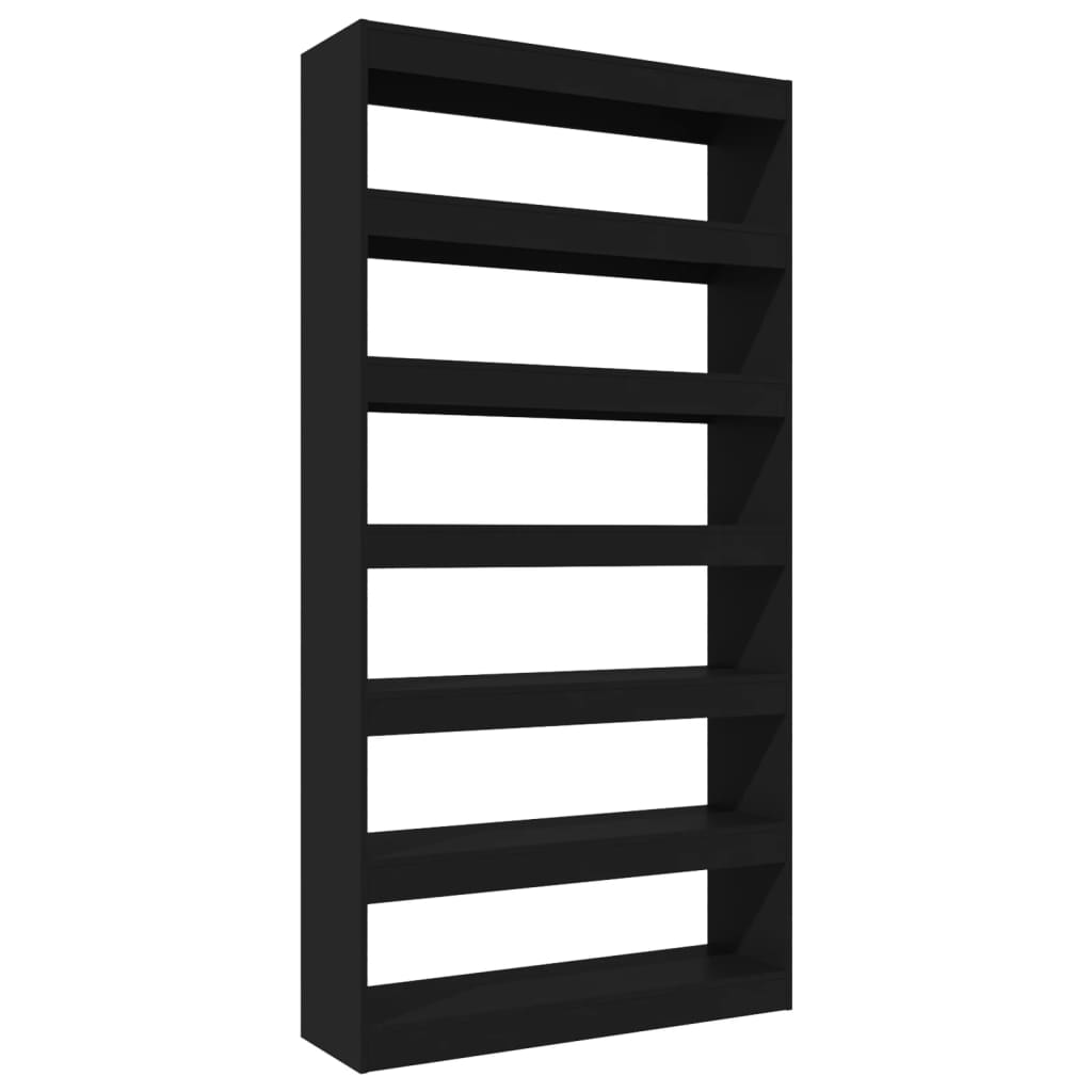 Cabinets & Cupboards Book Cabinet/Room Divider Black 100X30x198 Cm Engineered Wood