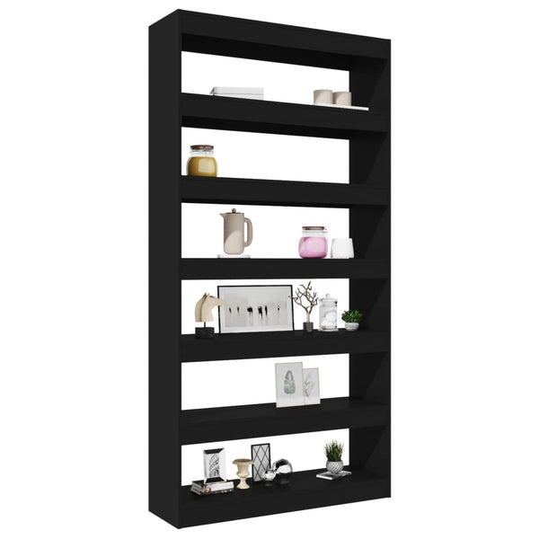 Cabinets & Cupboards Book Cabinet/Room Divider Black 100X30x198 Cm Engineered Wood