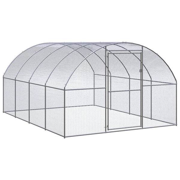 Small Animal Cages & Hutches Outdoor Chicken Coop 3X4x2 M Galvanised Steel