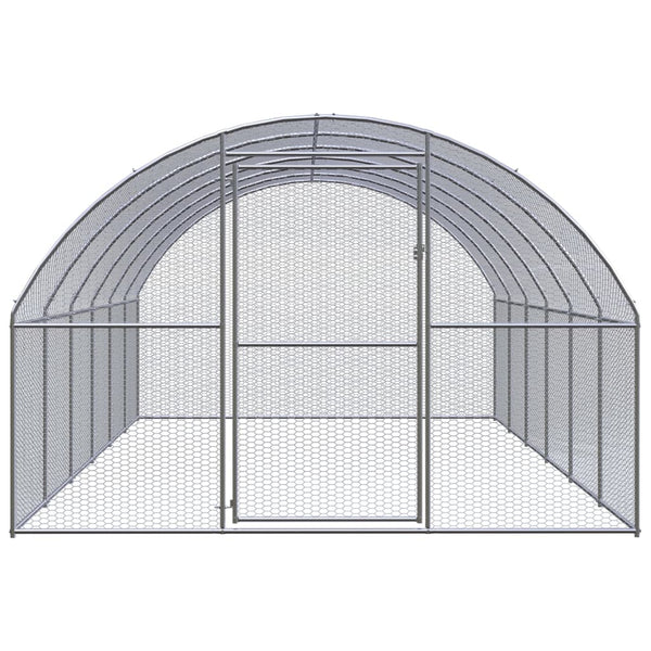 Small Animal Cages & Hutches Outdoor Chicken Coop 3X6x2 M Galvanised Steel