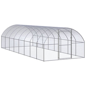 Small Animal Cages & Hutches Outdoor Chicken Coop 3X8x2 M Galvanised Steel