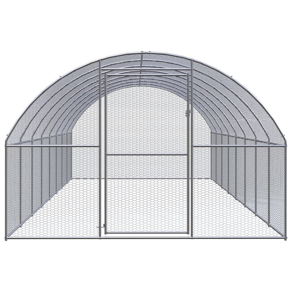 Small Animal Cages & Hutches Outdoor Chicken Coop 3X8x2 M Galvanised Steel