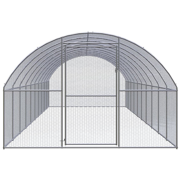 Small Animal Cages & Hutches Outdoor Chicken Coop 3X10x2 M Galvanised Steel