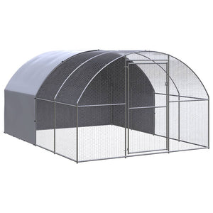 Small Animal Cages & Hutches Outdoor Chicken Coop 3X4x2 M Galvanised Steel