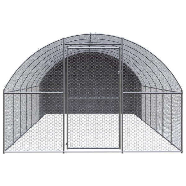 Small Animal Cages & Hutches Outdoor Chicken Coop 3X8x2 M Galvanised Steel