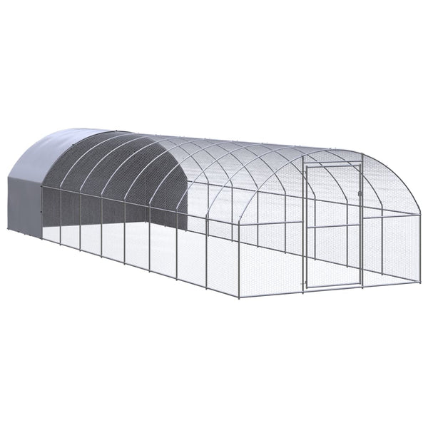 Small Animal Cages & Hutches Outdoor Chicken Coop 3X10x2 M Galvanised Steel