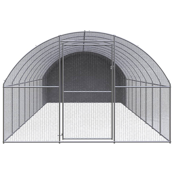 Small Animal Cages & Hutches Outdoor Chicken Coop 3X10x2 M Galvanised Steel