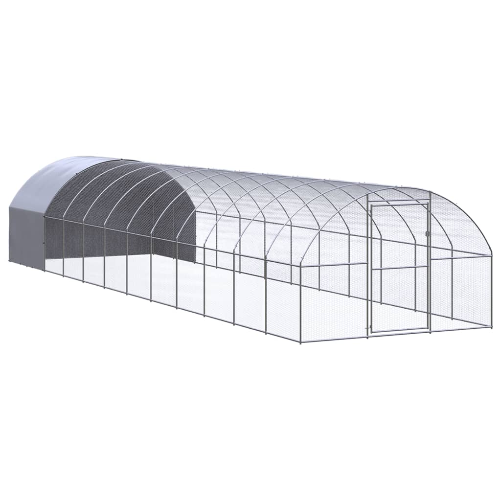 Small Animal Cages & Hutches Outdoor Chicken Coop 3X12x2 M Galvanised Steel