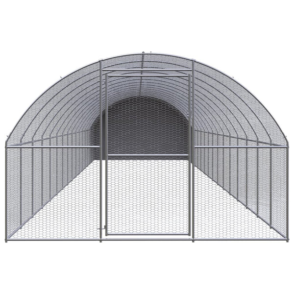 Small Animal Cages & Hutches Outdoor Chicken Coop 3X16x2 M Galvanised Steel