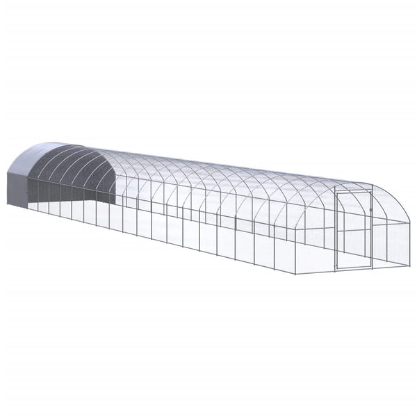 Small Animal Cages & Hutches Outdoor Chicken Coop 3X20x2 M Galvanised Steel