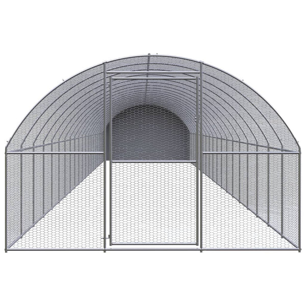 Small Animal Cages & Hutches Outdoor Chicken Coop 3X20x2 M Galvanised Steel