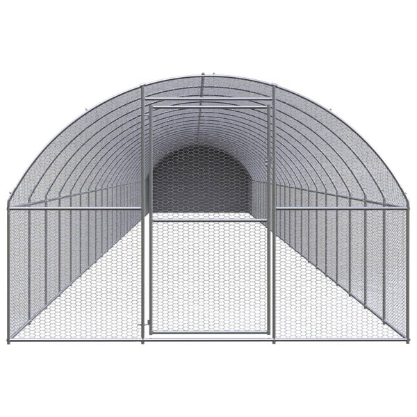 Small Animal Cages & Hutches Outdoor Chicken Coop 3X24x2 M Galvanised Steel