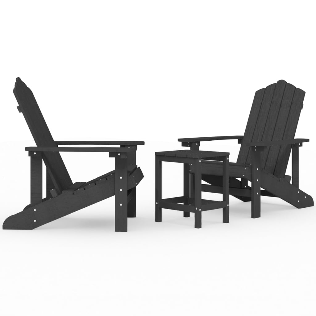 Patio Chairs Garden Adirondack Chairs With Table Hdpe Anthracite