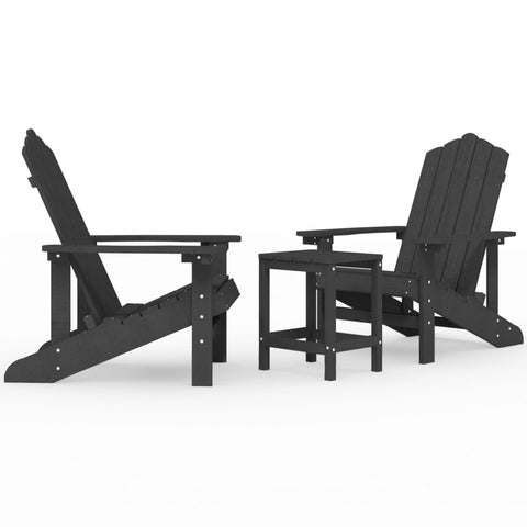 Patio Chairs Garden Adirondack Chairs With Table Hdpe Anthracite