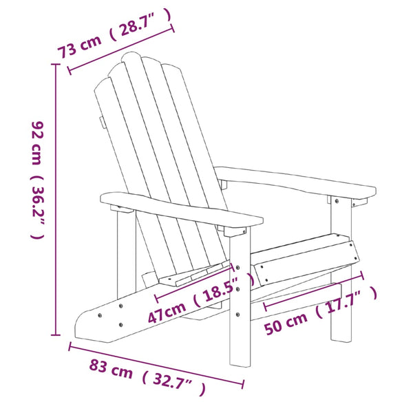 Patio Chairs Garden Adirondack Chairs With Table Hdpe Anthracite