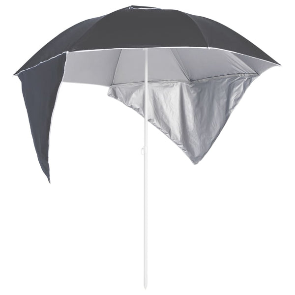 Patio Umbrellas Beach Umbrella With Side Walls Anthracite 215 Cm