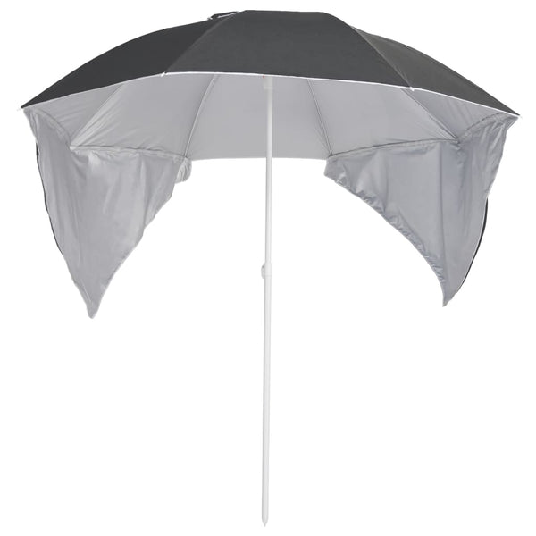 Patio Umbrellas Beach Umbrella With Side Walls Anthracite 215 Cm