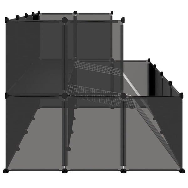 Small Animal Cages & Hutches Small Animal Cage Black 143X107x93 Cm Pp And Steel