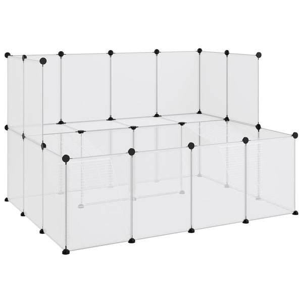 Small Animal Cages & Hutches Small Animal Cage Transparent 143X107x93 Cm Pp And Steel