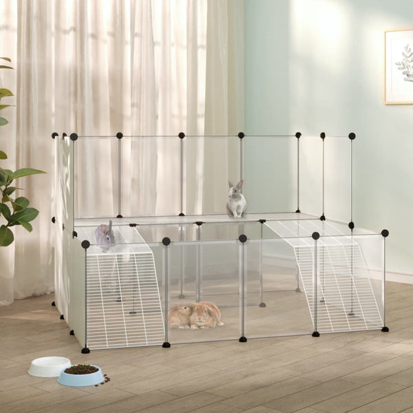 Small Animal Cages & Hutches Small Animal Cage Transparent 143X107x93 Cm Pp And Steel