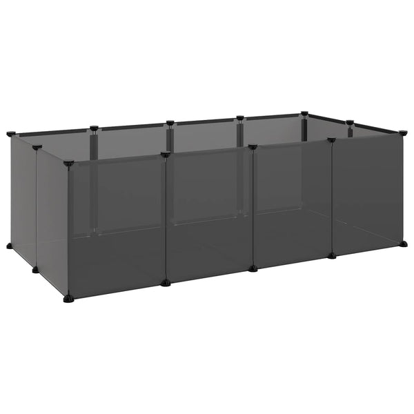 Small Animal Cages & Hutches Small Animal Cage Black 144X74x46.5 Cm Pp And Steel